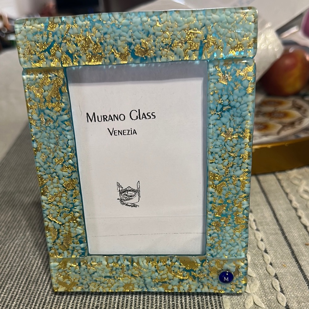 Elegant Blue and Gold Floral Name Cards